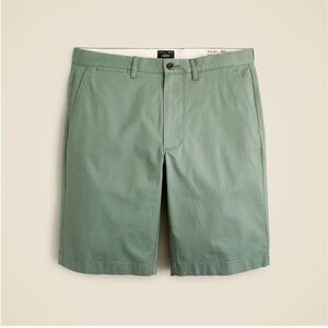 J. Crew Men’s 10.5" Stretch Chino Short Olive Green Flat Front Regular Fit 36”